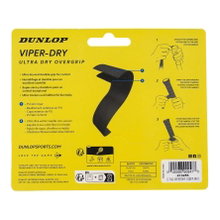 Dunlop Overgrip Viper Dry 0.6mm (ultra suchy i trwały) biały - 3 sztuki